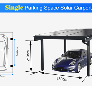Solar Car Port Single Aluminium Construction