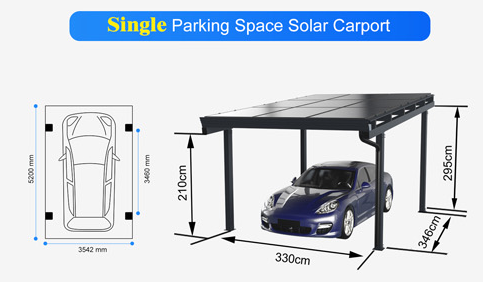 Solar Car Port Single Aluminium Construction